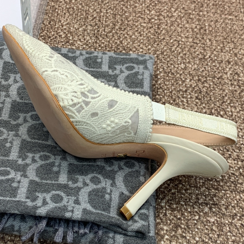 DIOR-J'Adior White Pointed Toe Stiletto High Heels