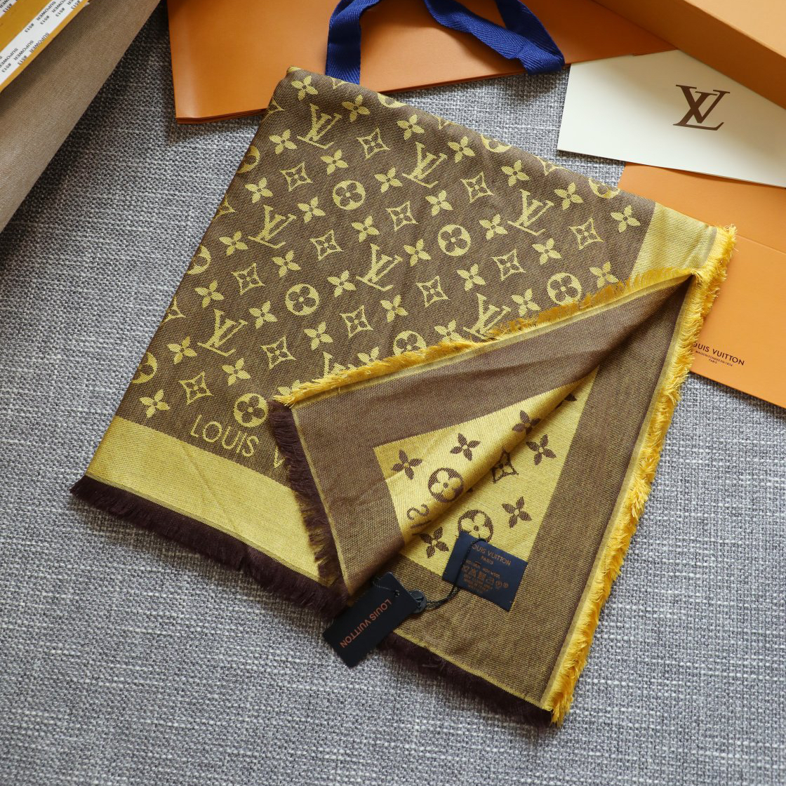 LV- Wool Square Scarf