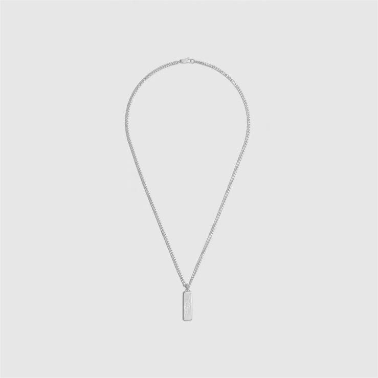 GUCCI-Diagonal interlocking double G necklace