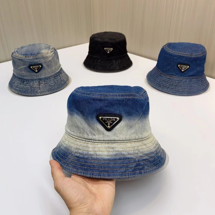 Prada-Classic Denim Fisherman Hat
