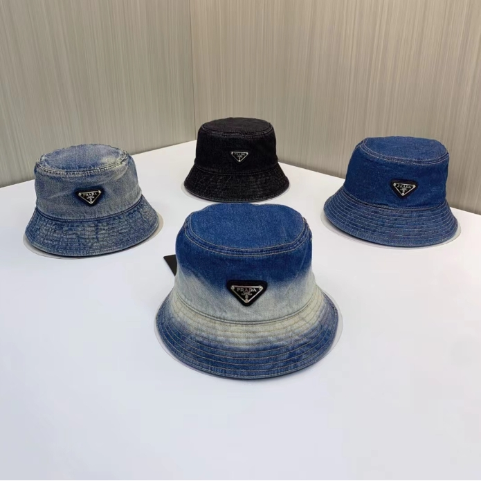 Prada-Classic Denim Fisherman Hat
