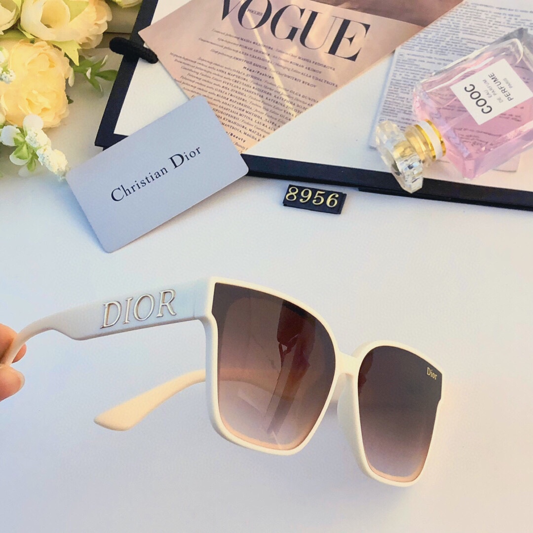 Dior-2024 New Fashion Korean Edition Women's Large Frame Sunglasses