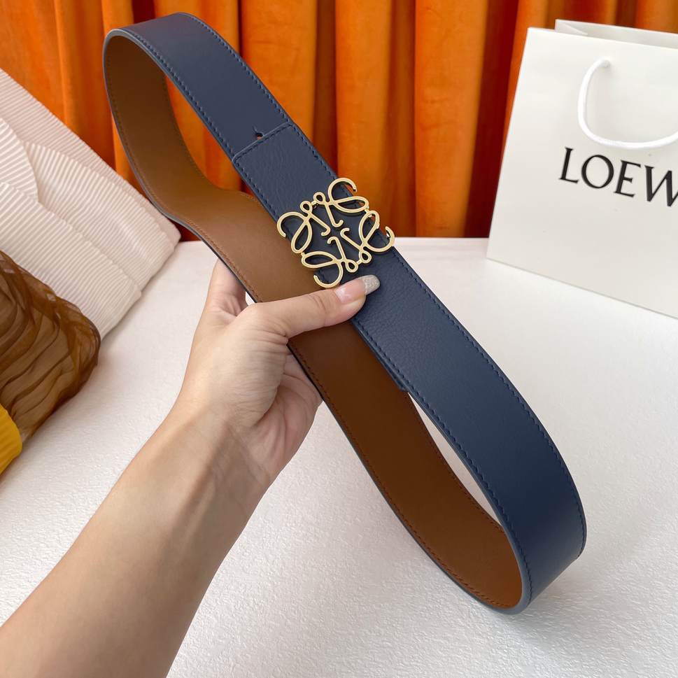 Loewe-Soft double-sided calf leather belt