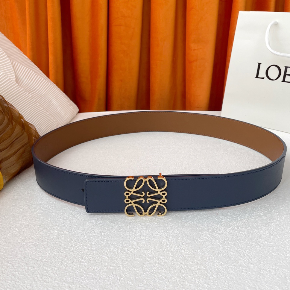 Loewe-Soft double-sided calf leather belt
