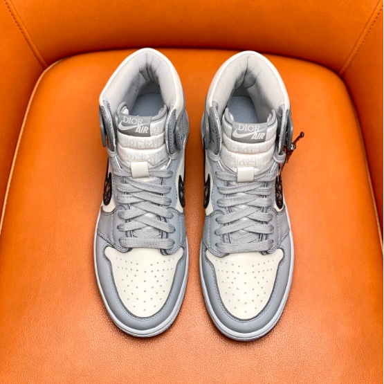 DIOR x Jordan-Calf Ceather High Top Shoes