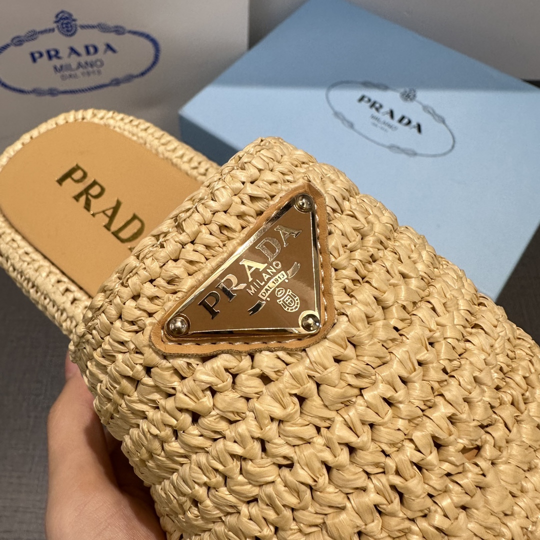 Prada-straw sandals