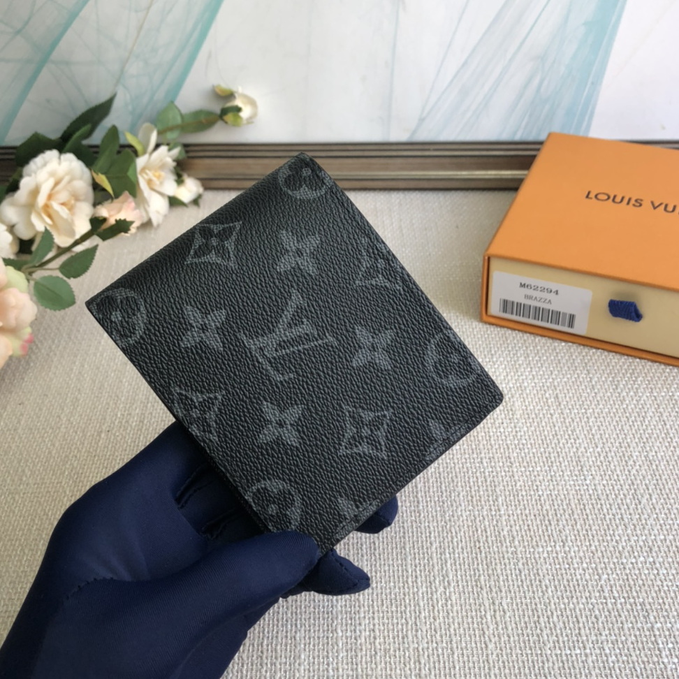 LOUIS VUITTON- Multiple Classic Monogram Full Print Cow Leather Wallet