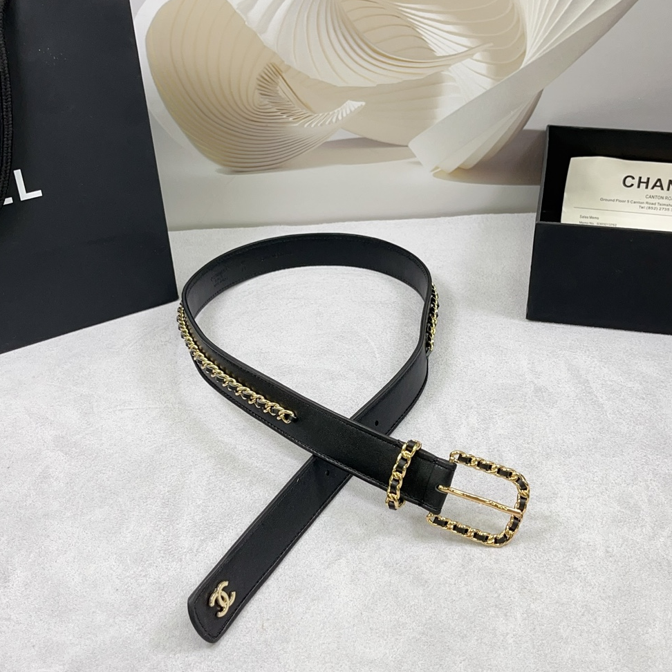 CHANEL-Cowhide Belt