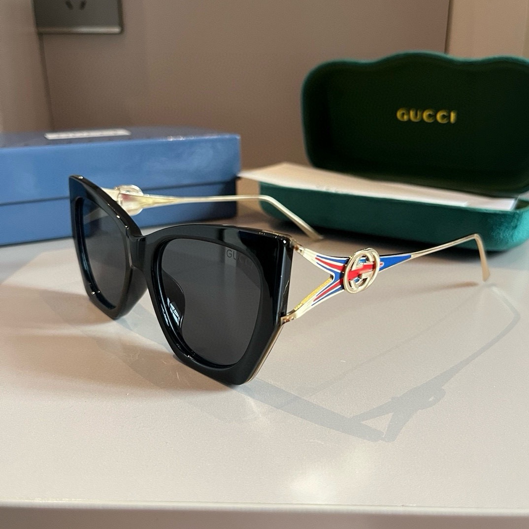 Gucci-Women's Small Round Frame Design Trendy Sunglasses