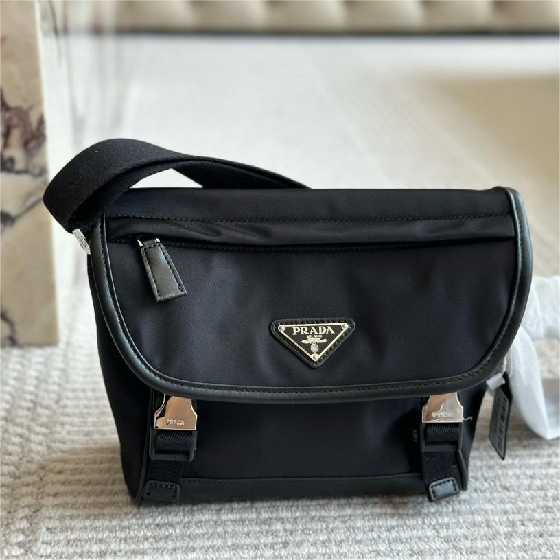 Prada-Nylon yarn re nylon material mailman bag