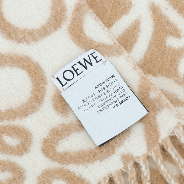 LOEWE- BEIGE Wool Scarf