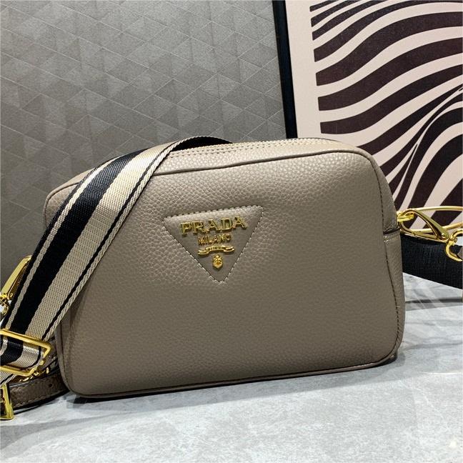 Prada-Imported first layer coarse lychee grain cowhide