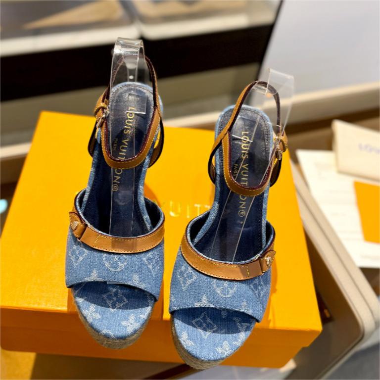 LV-2024 Latest Runway Style Thick Soled Hemp Rope Sandals