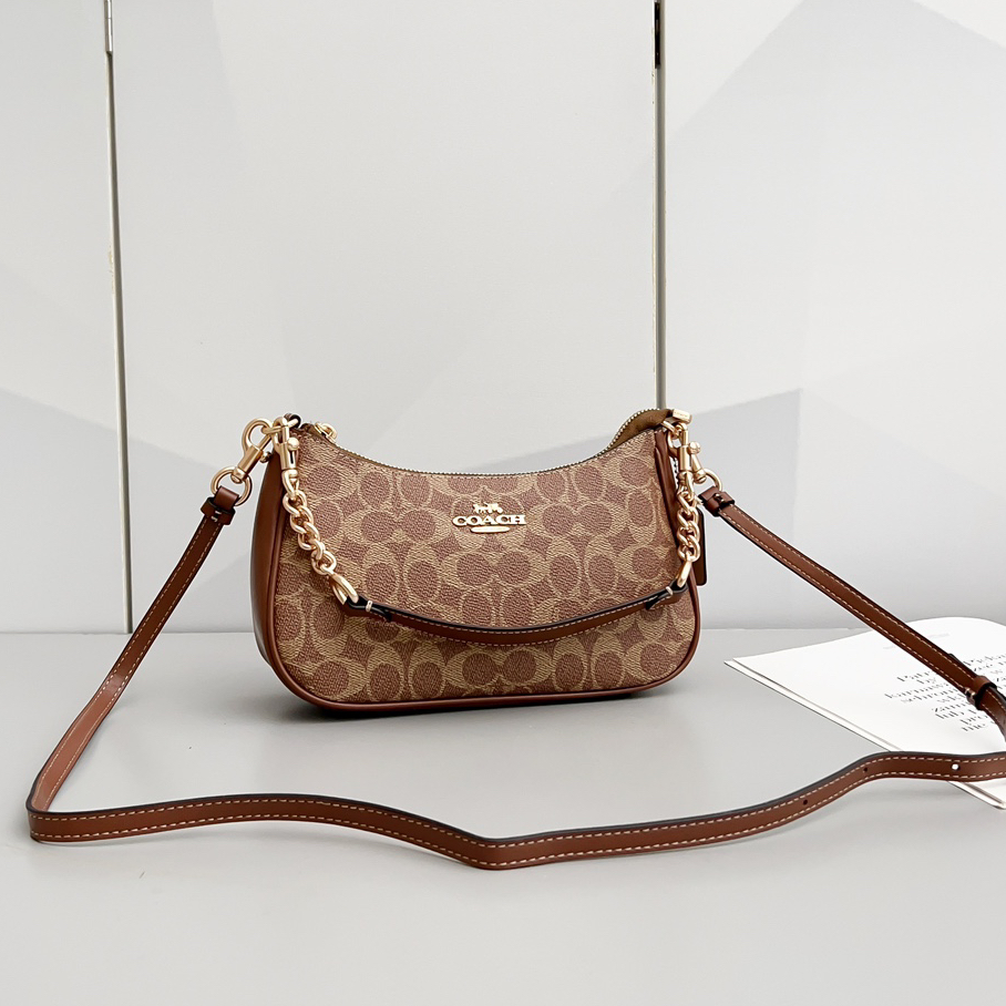 COACH - Teri 25 Leather Underarm Bag Handbag Shoulder Crossbody Bag