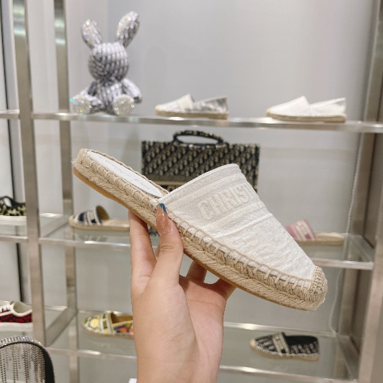 Dior-Three Dimensional Embroidery Woven Fisherman's Shoes