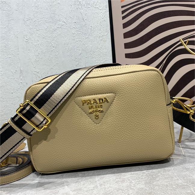 Prada-Imported first layer coarse lychee grain cowhide