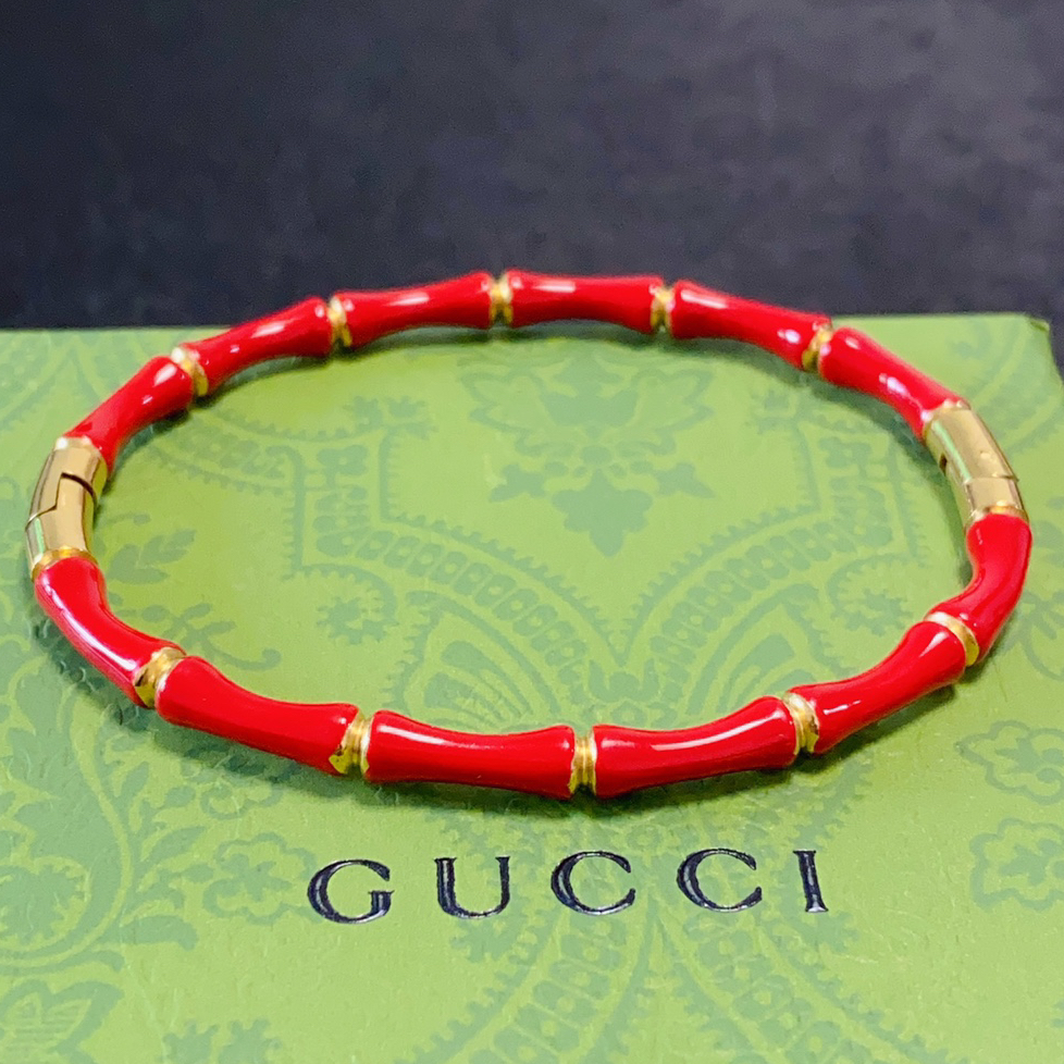 GUCCI - Red Bamboo Bracelet