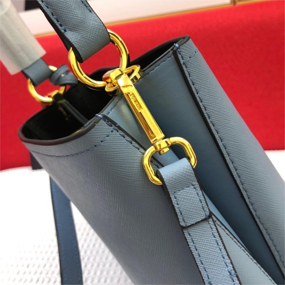 Prada-Double Safiano Cross Pattern Handbag