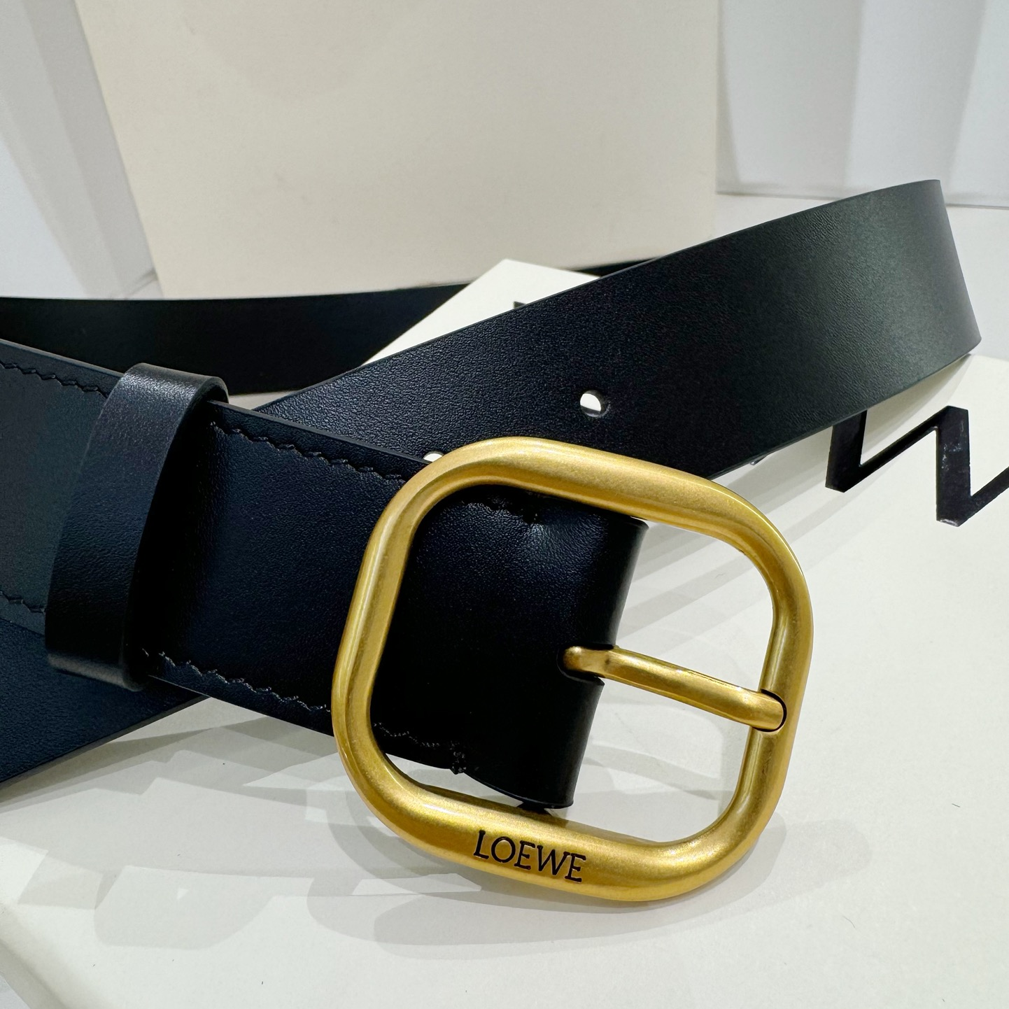 LOEWE - Women's Logo Engraved Calfskin Belt