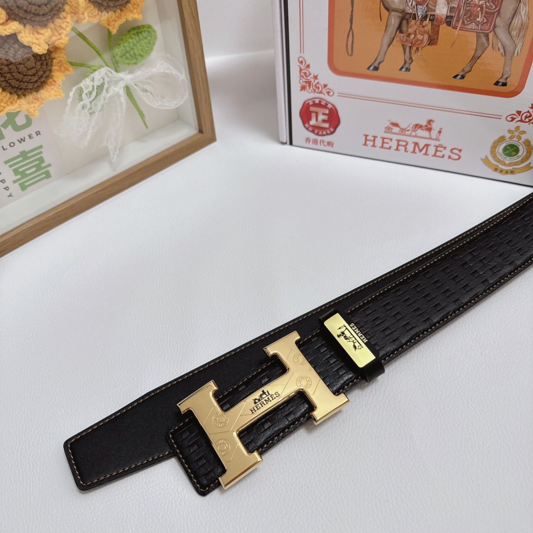 Hermes-cowhide belt
