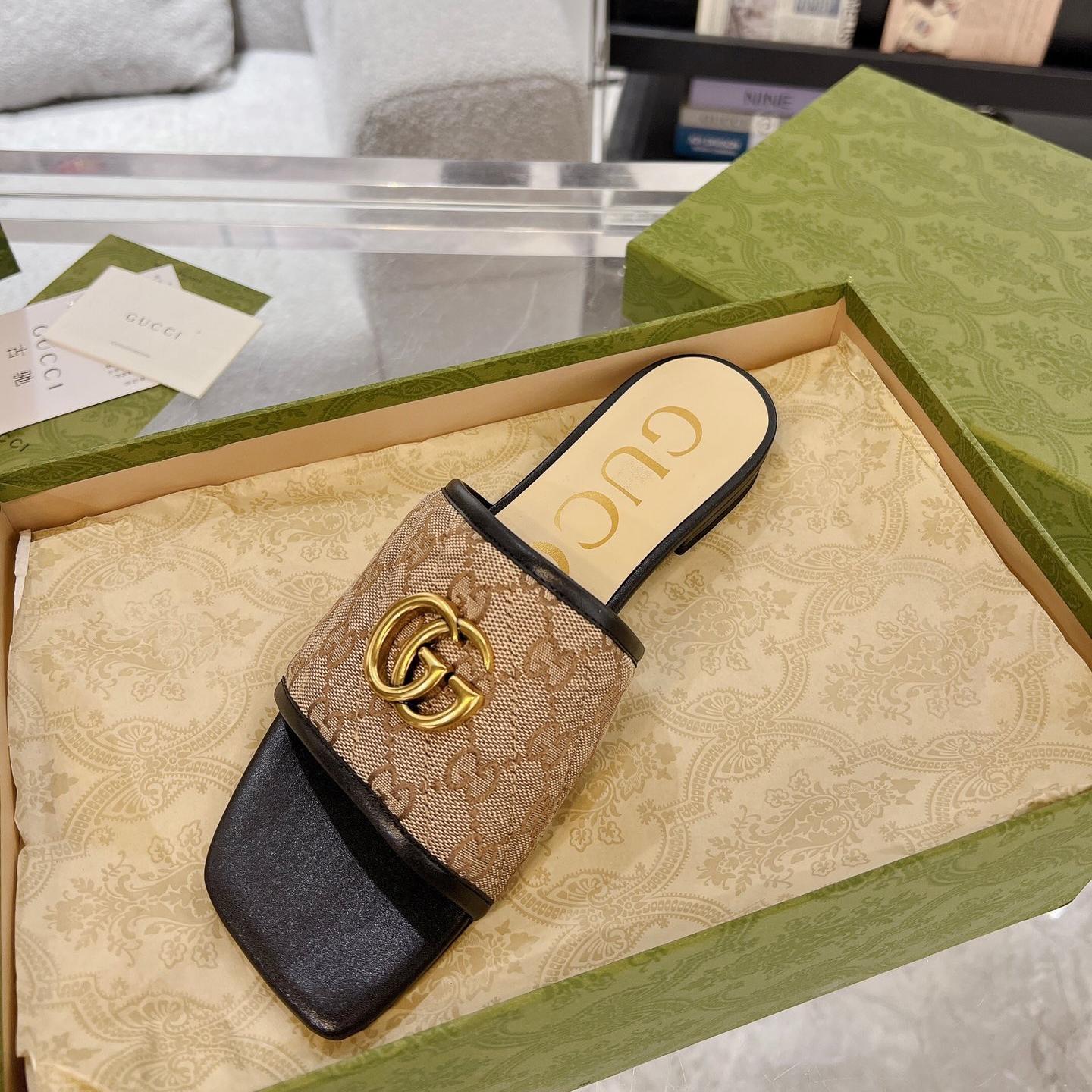 Gucci-spring and summer flat slippers