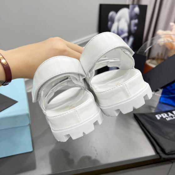 Prada-Serrated Thick Soled Beach Sandals