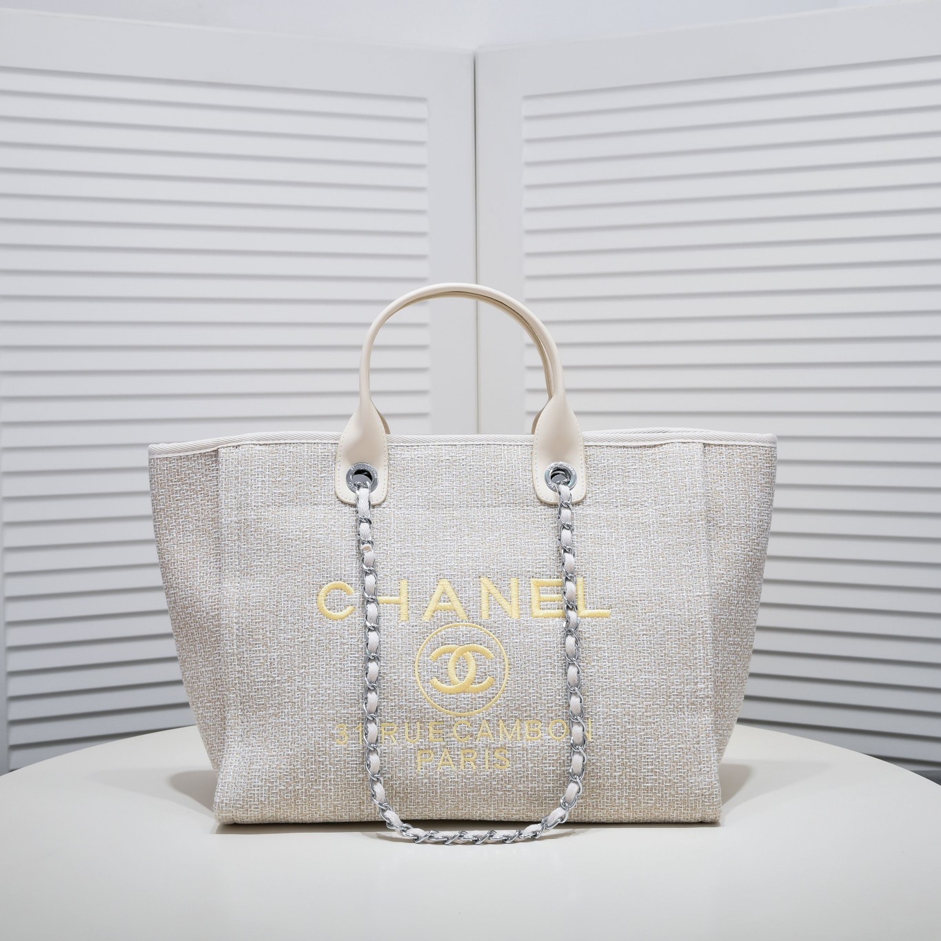 Chanel-Greek Embroidered Beach Bag