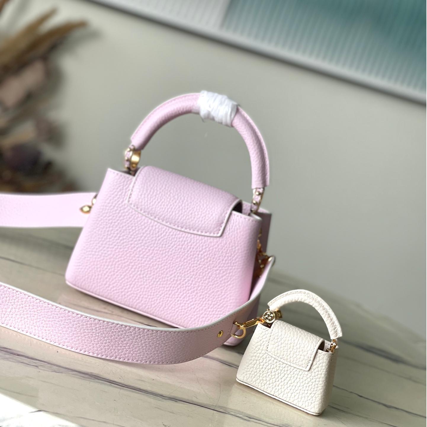 LV-pink shoulder bag mini capucines handbag