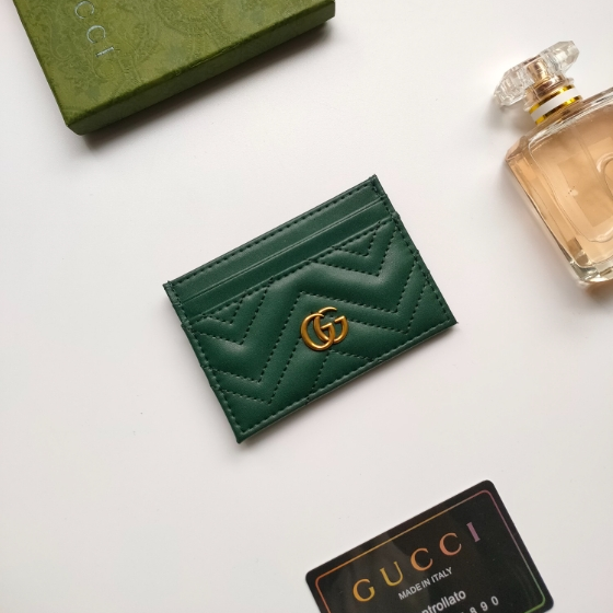 Gucci-Marmont Calf Leather Card Holder