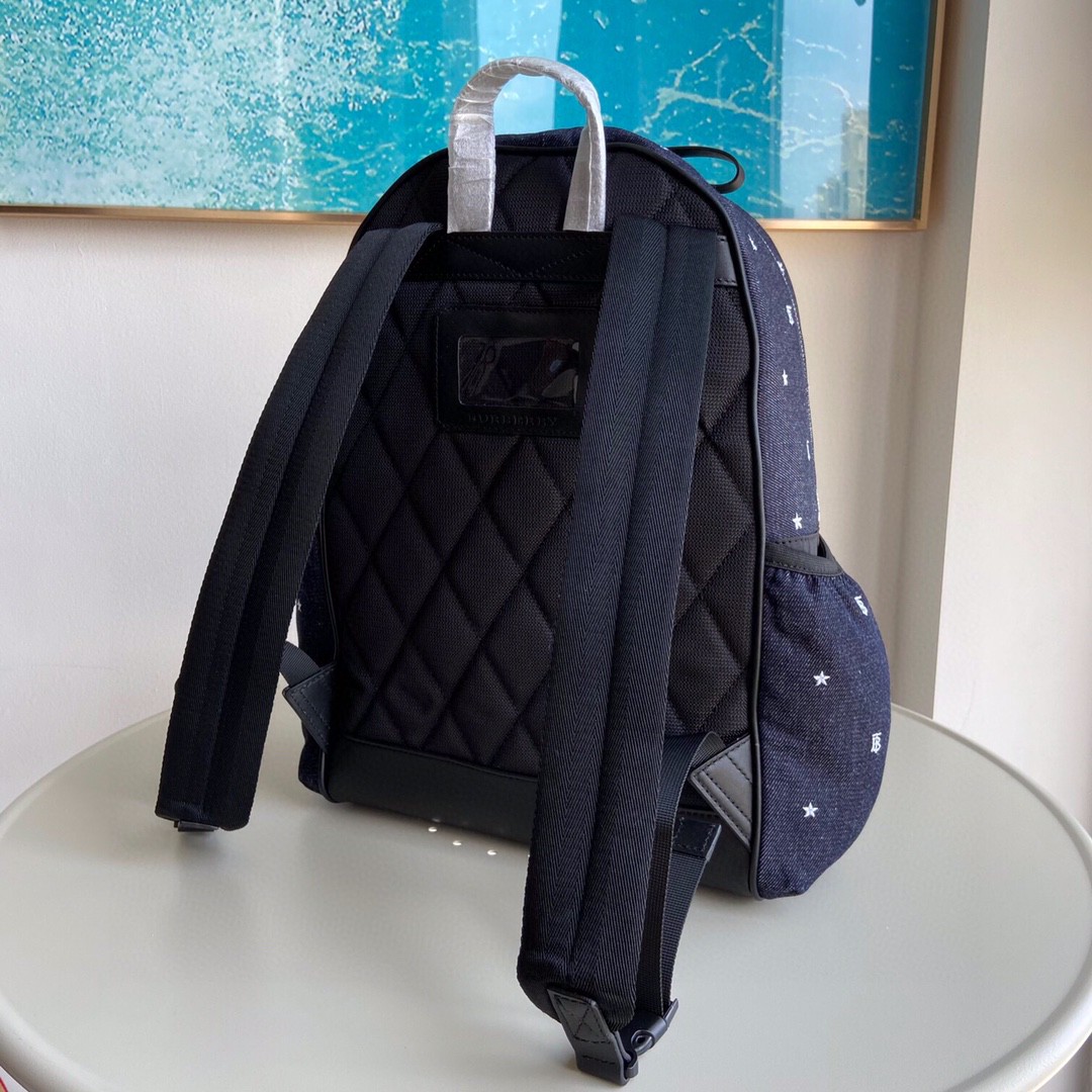 Burberry-Nylon embroidered backpack
