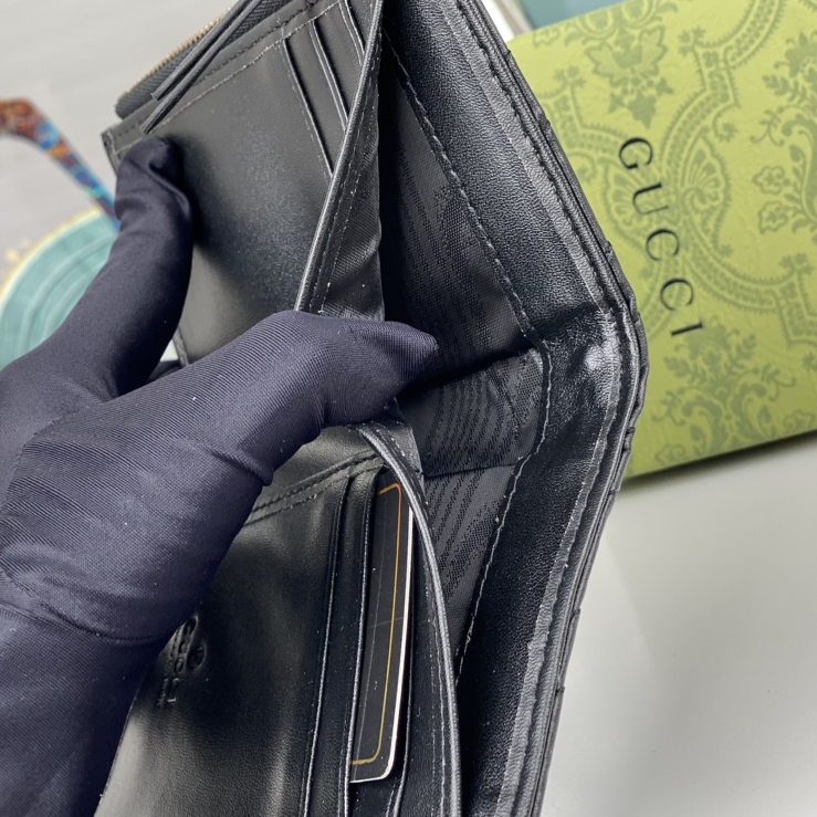 GUCCI - GG Marmont Quilted Leather Short Folding Wallet