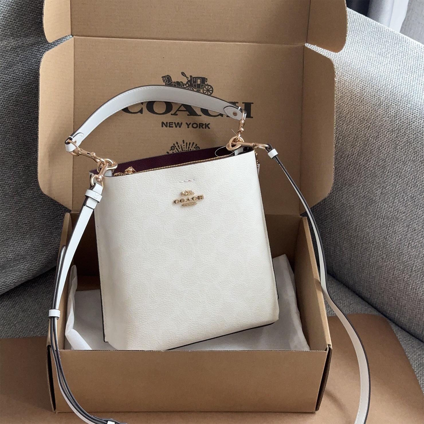 Coach-White Mollie Bucket Bag