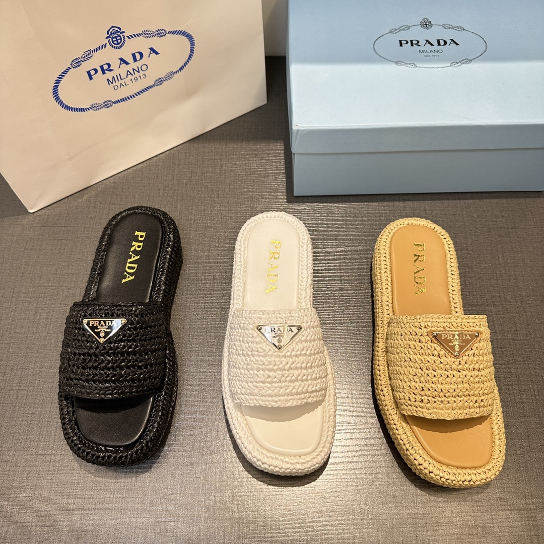 Prada-straw sandals