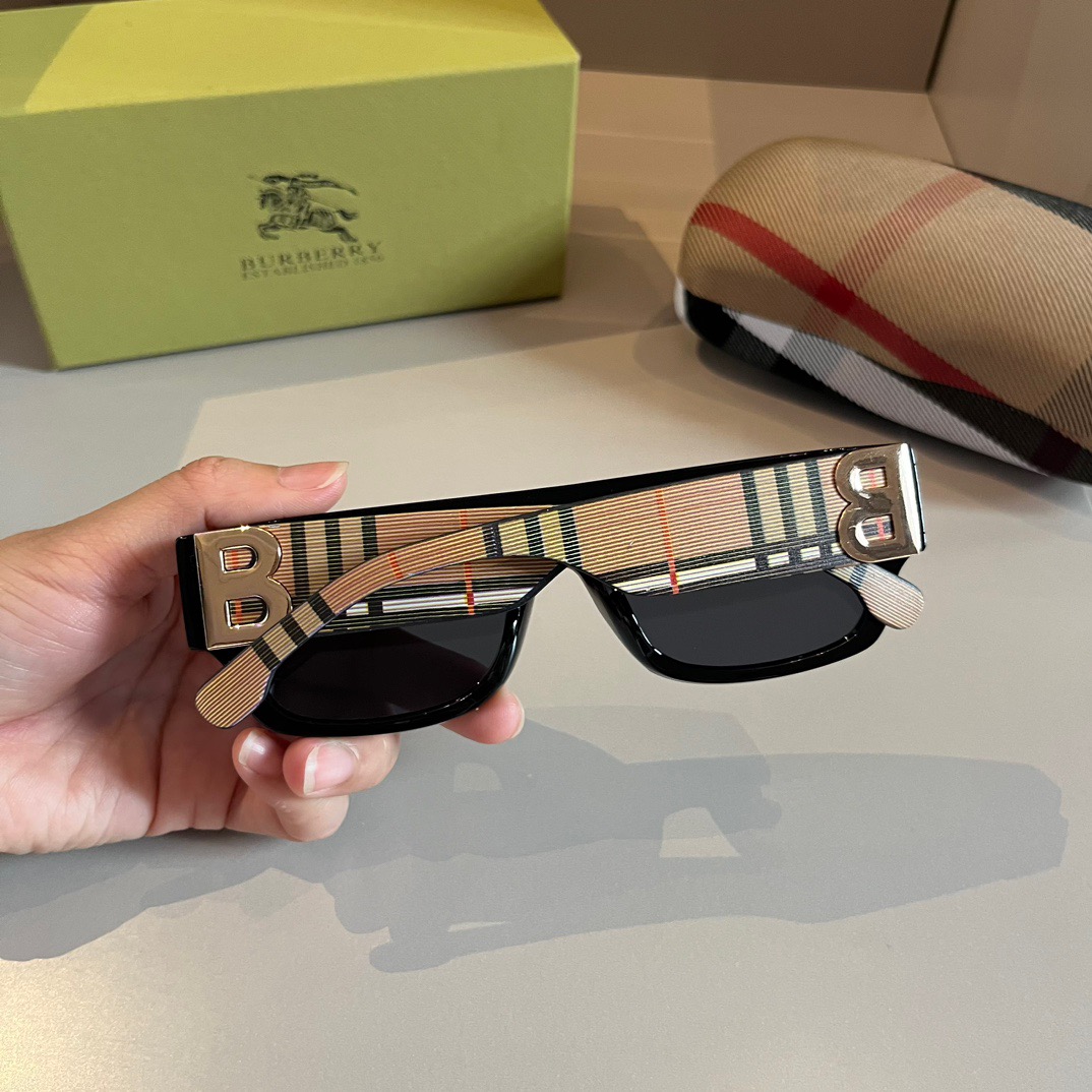 Burberry-unisex side large logo sunglasses