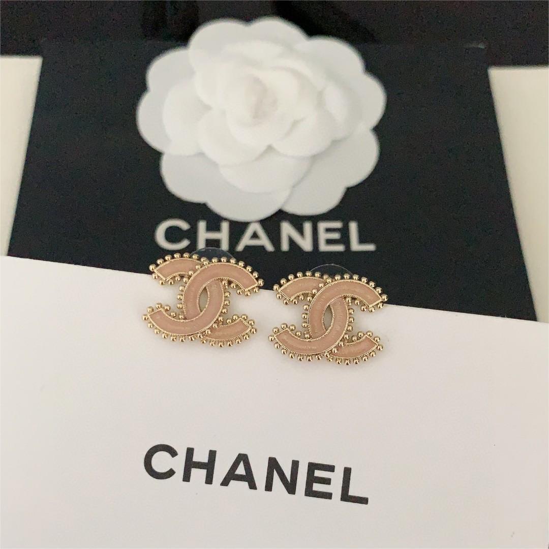 Chanel-Pearl Double C Gold Earrings