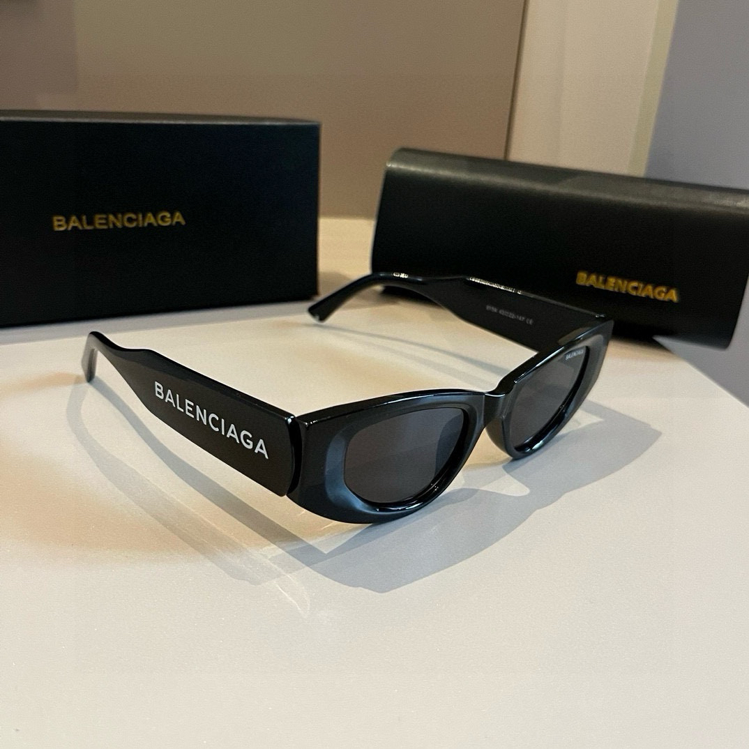 Balenciaga-Cat Eye Narrow Frame Celebrity Same Style Sunglasses