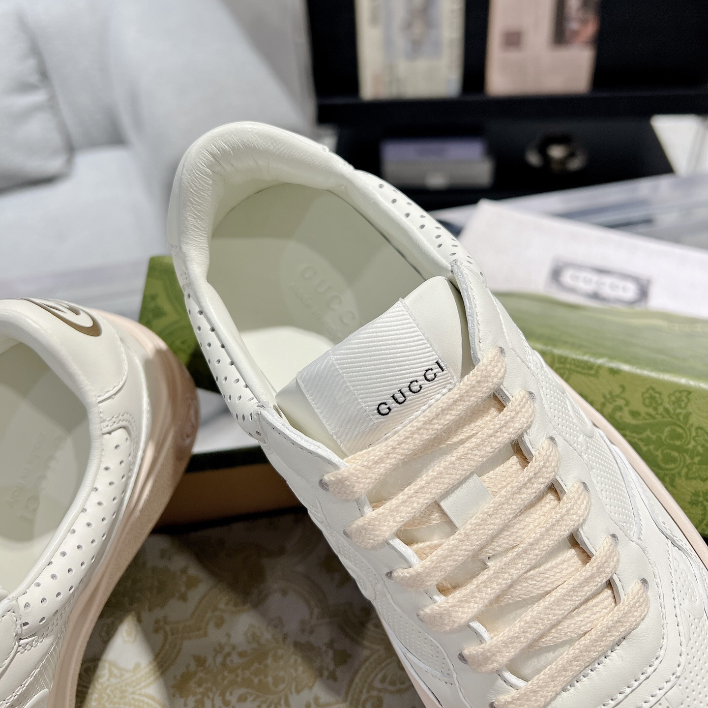 Gucci-Thick soled biscuit casual sports shoes