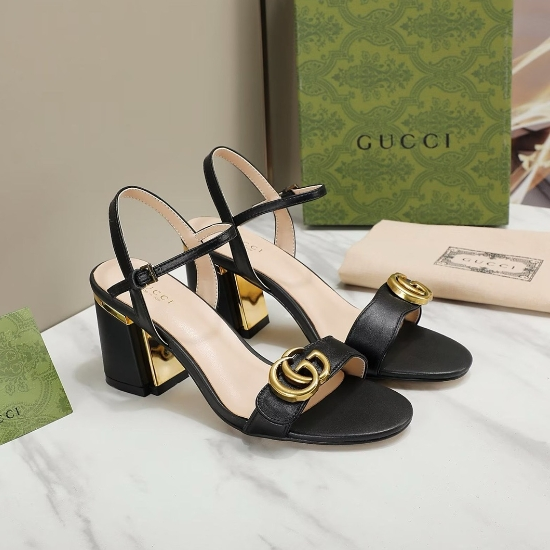 Gucci-Classic One Belt Thick Heel Sandals