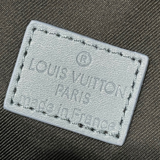 LV-Coated Canvas Half Moon Bag