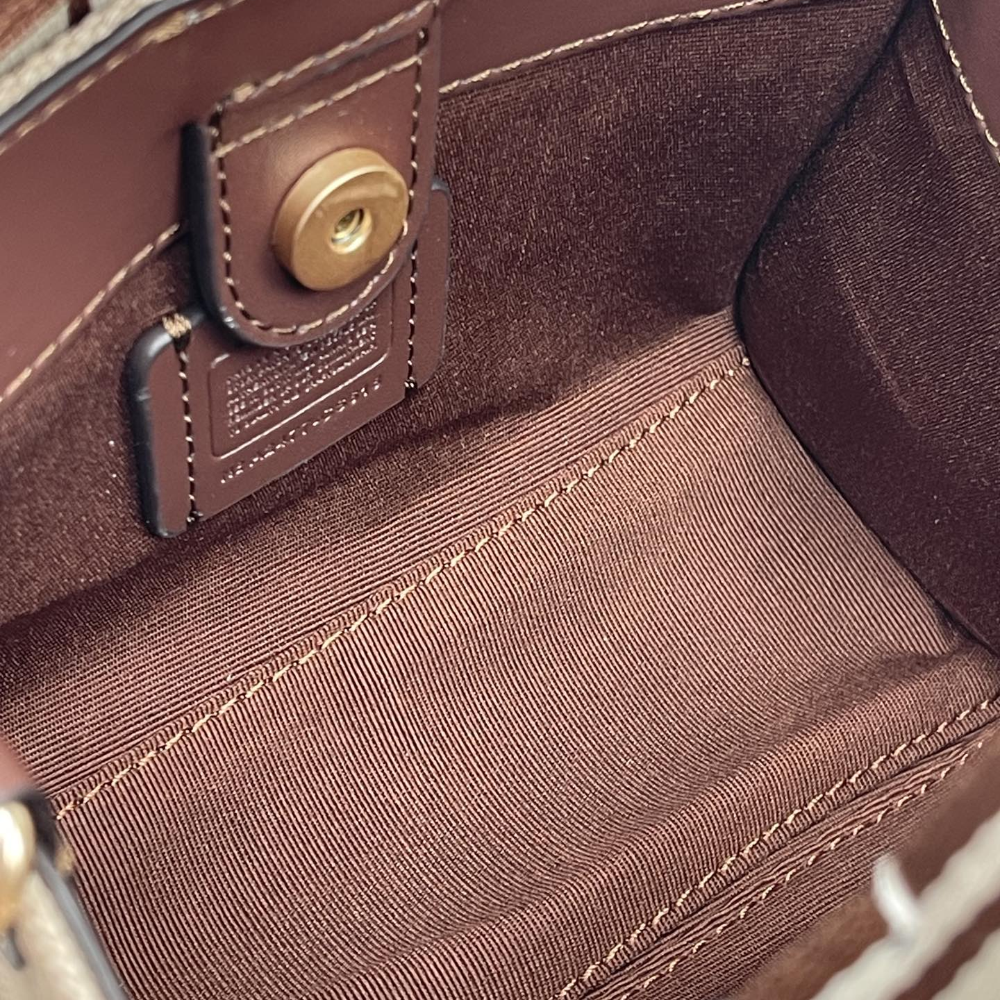 COACH -Smith 16 Canvas And Fine Calfskin Tote Bag Shoulder Crossbody Handbag Tote Bag