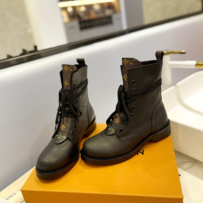 LV-Old Flower Patchwork Martin Boots