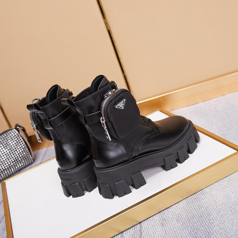 Prada-Triangle Mark Series Martin Boots
