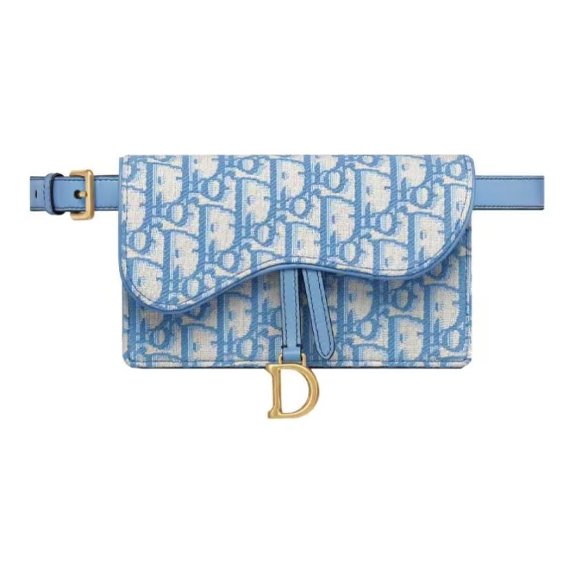 DIOR- Saddle Classic Oblique Print Single Shoulder Crossbody Waist Bag