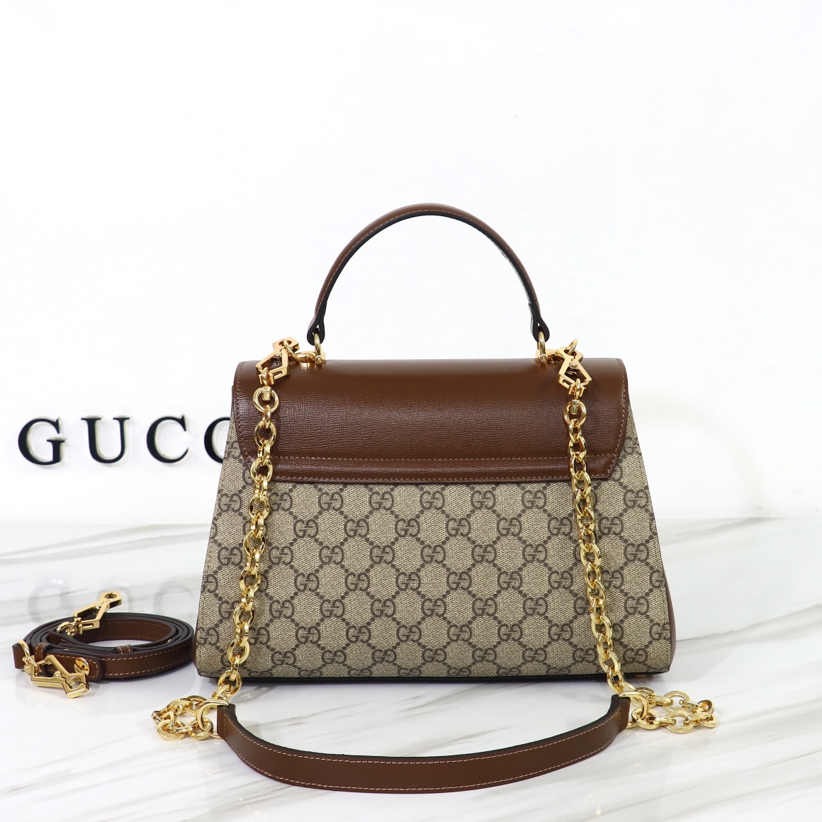 GUCCI-Horsebit 1955 series medium-sized handbag