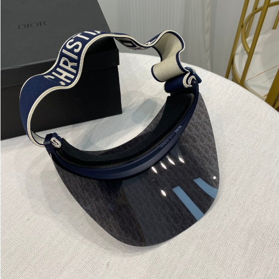 DIOR-Logo Printed Resin Mirror Sunscreen Hat