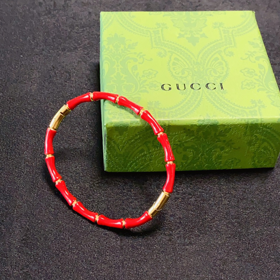 GUCCI - Red Bamboo Bracelet