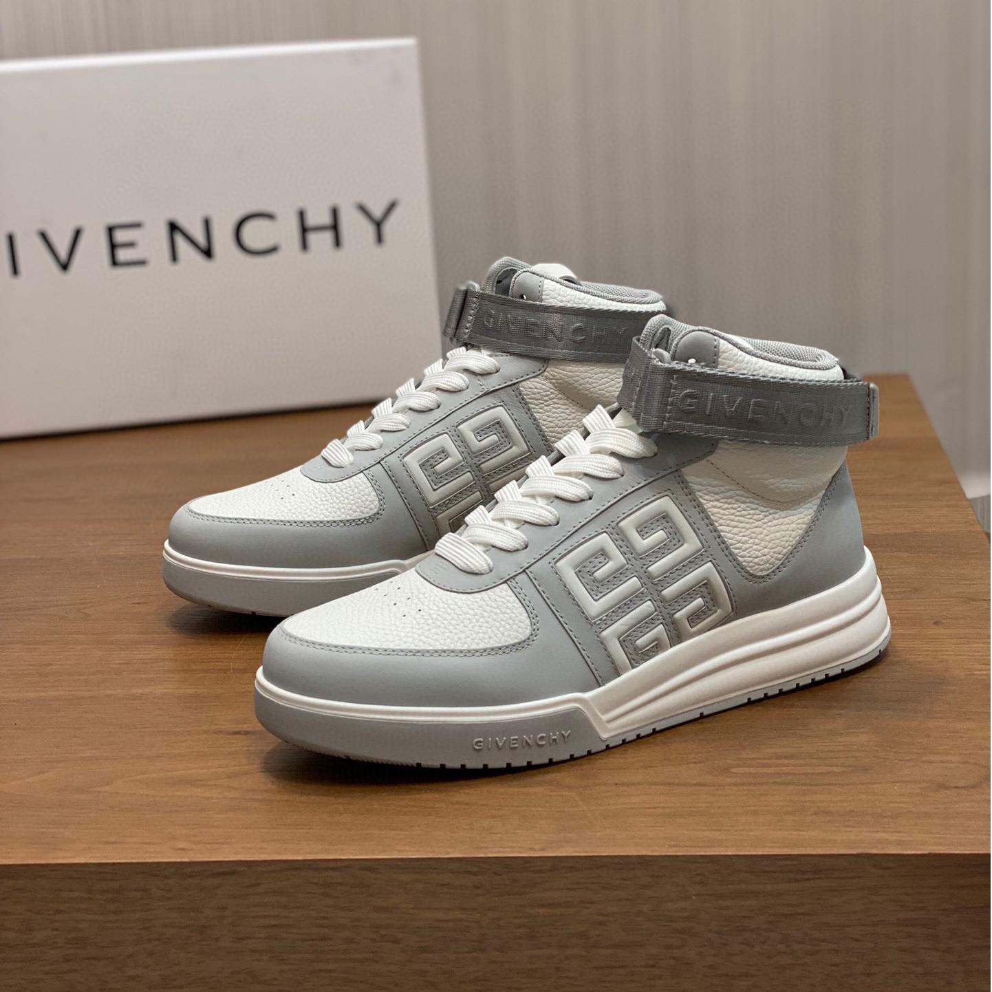 Givenchy-New gray men's high top running shoes