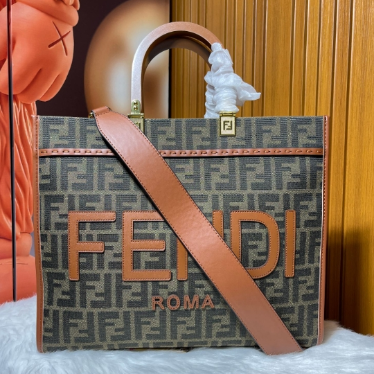FENDI-Vintage Two Handheld Floral Tote Special Bag
