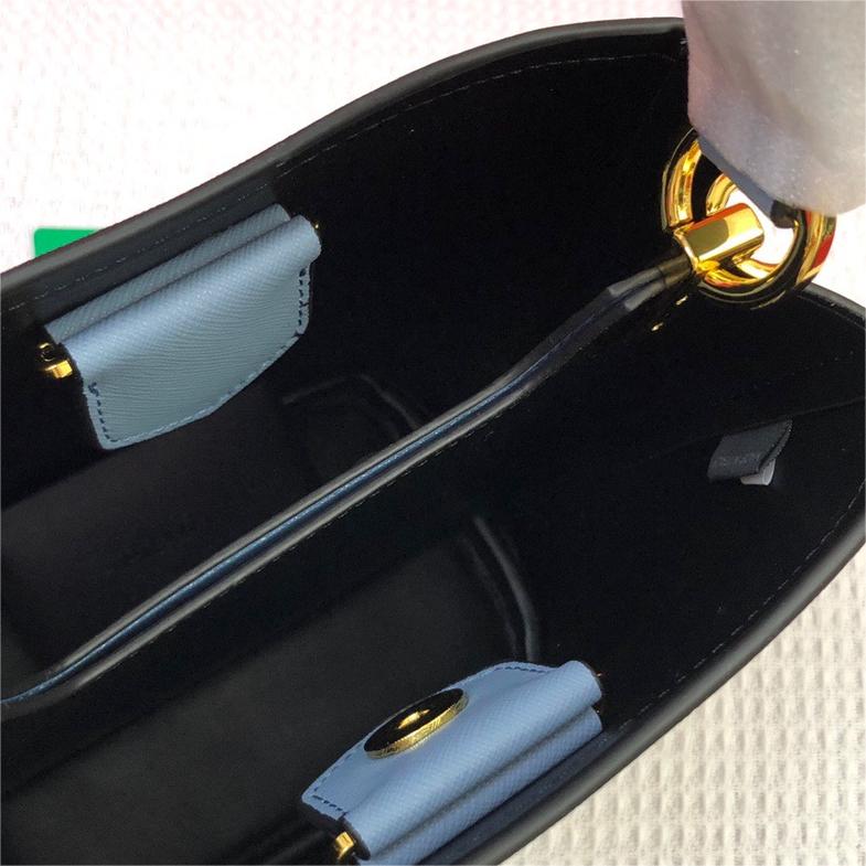 Prada-Double Safiano Cross Pattern Handbag