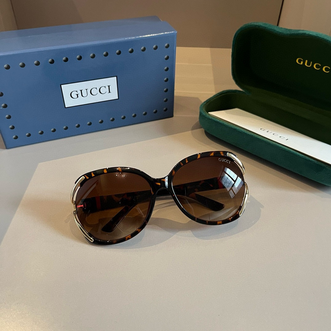 Gucci-Women's Small Round Frame Design Sunglasses